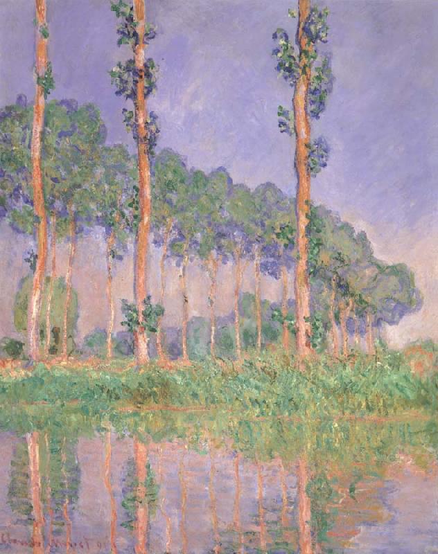 Claude Monet Poplars,Pink Effect Sweden oil painting art